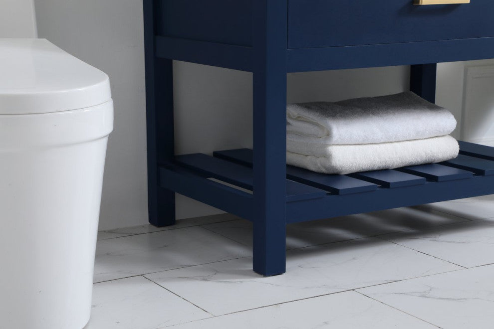 Home Living 22" Farmhouse Blue-Light Bathroom Vanity