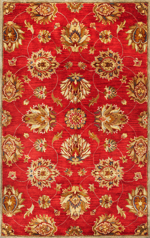 Syriana 6003 Red Allover Kashan Rug, 9'x13'