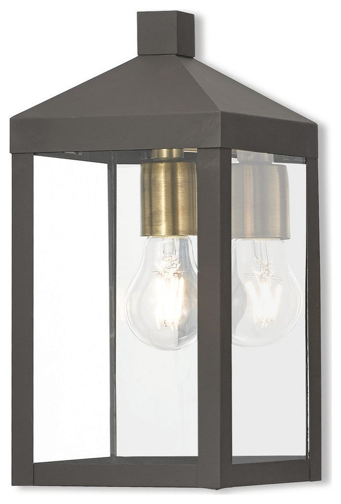 1 Light Outdoor Wall Lantern, Bronze