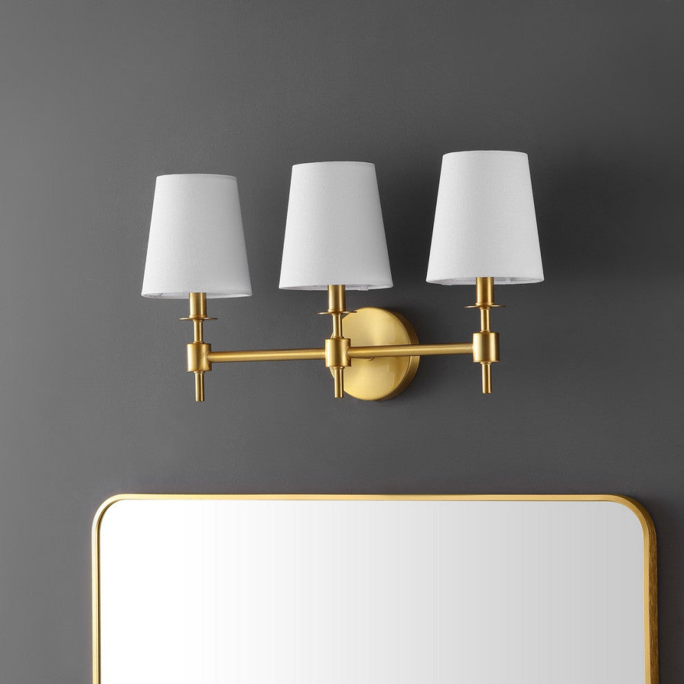 Safavieh Davielle 3 Lt 21" Wall Sconce, Brass