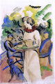 August Macke Afternoon in the Garden - 18" x 27" Premium Canvas Print