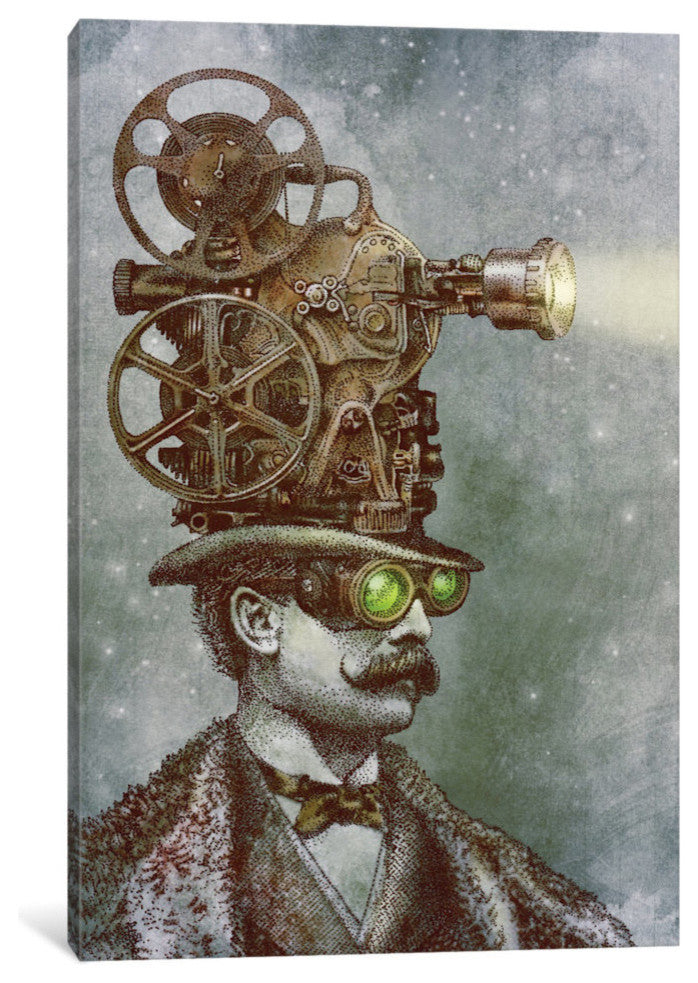 "The Projectionist" by Eric Fan, 18x12x1.5