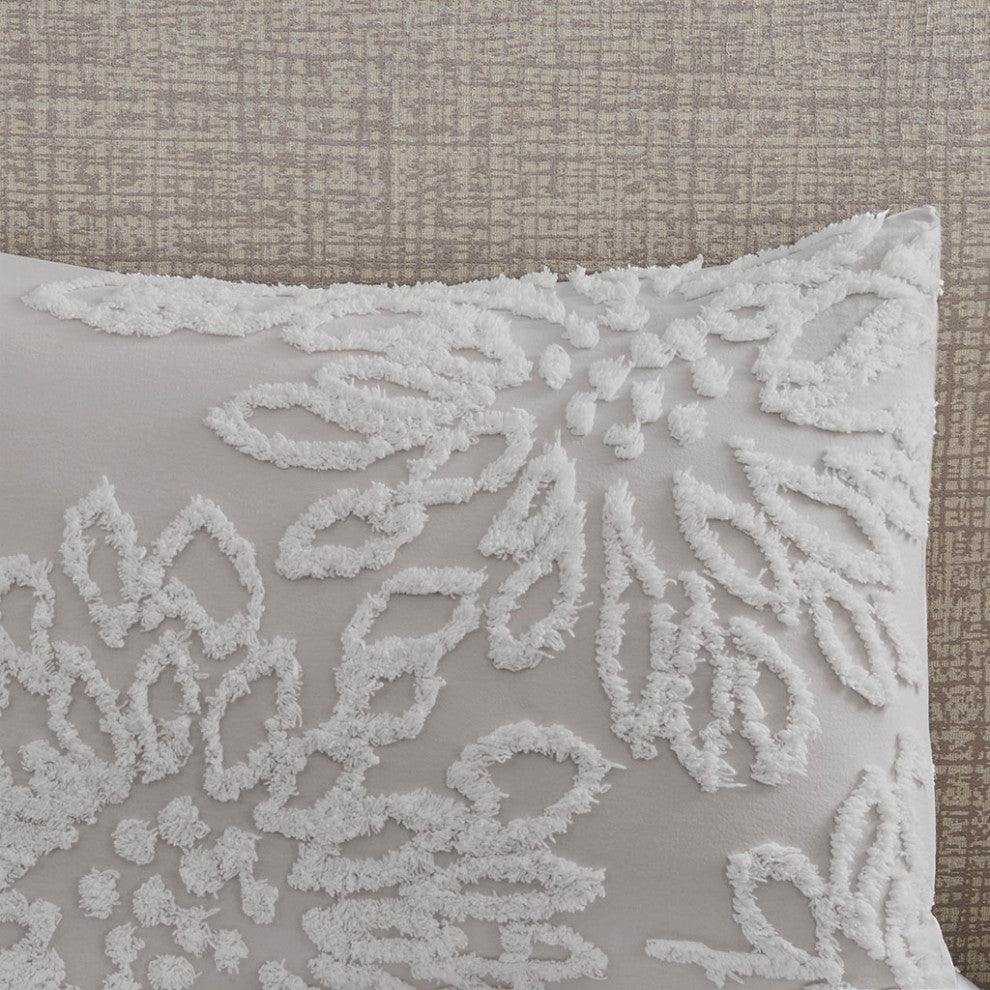 Madison Park Veronica 3 Piece Tufted Cotton Chenille Floral Comforter Set