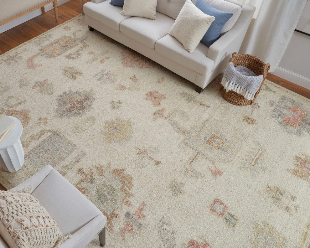 Loper R69FL Transitional/Bohemian & Craftsman Accent Rug, Ivory/Multi, 3'6"x5'6"