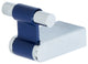 Iris Small Towel Robe Hook, Polished Chrome, Blue