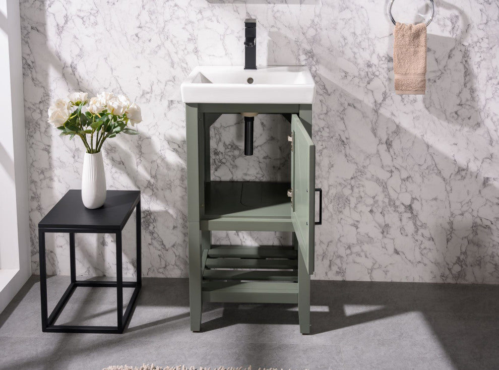 18" Pewter Green Sink Vanity