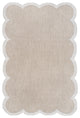 Alice Classic Cottage Two-Tone Scalloped Indoor/Outdoor Shaped Area Rug