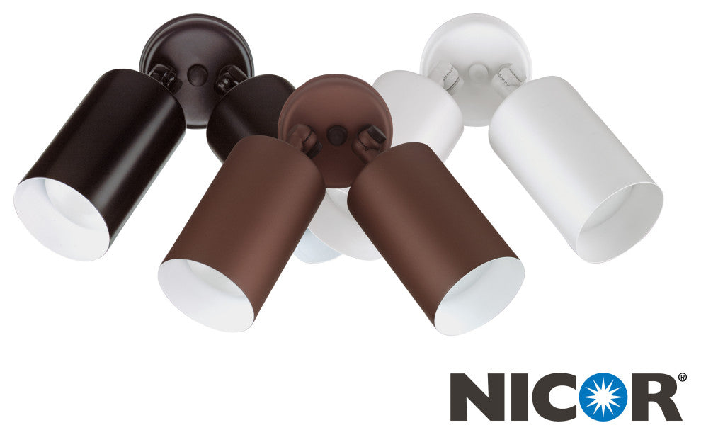 150-Watt Double Cylinder Adjustable Security Flood Light, Black