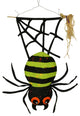 LED Striped Creepy Hanging Spider Halloween Decoration