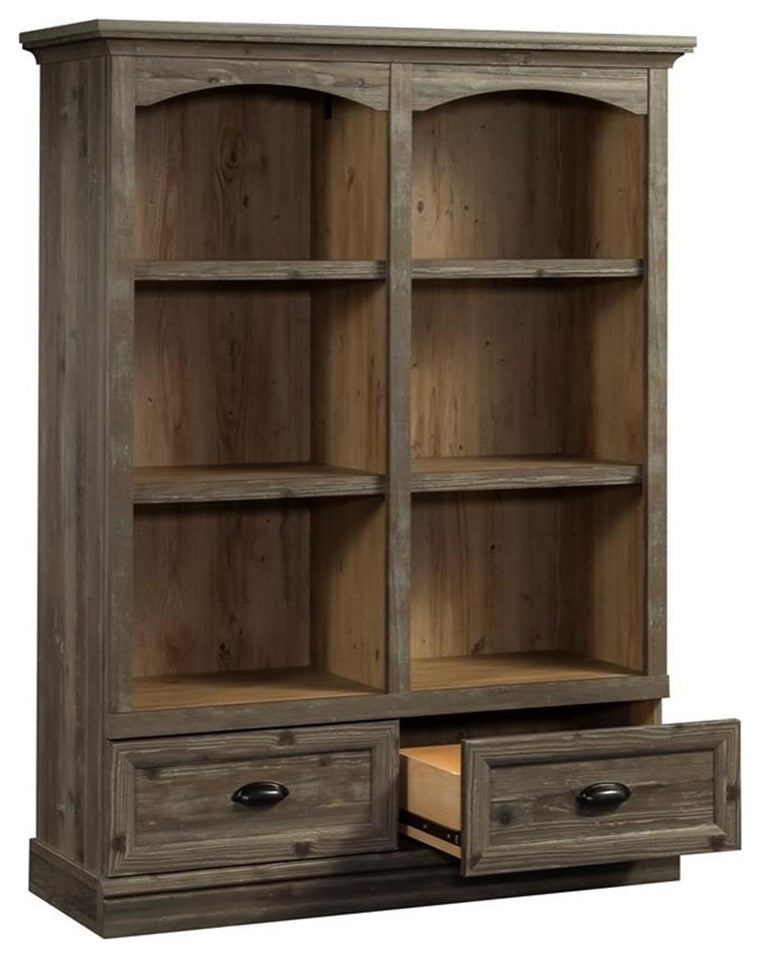Sauder Sonnet Springs Engineered Wood Bookcase in Pebble Pine