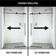 VIGO Elan E-Class 52" to 56" W x 76" H Frameless Sliding Shower Door, Matte Black, Clear Glass