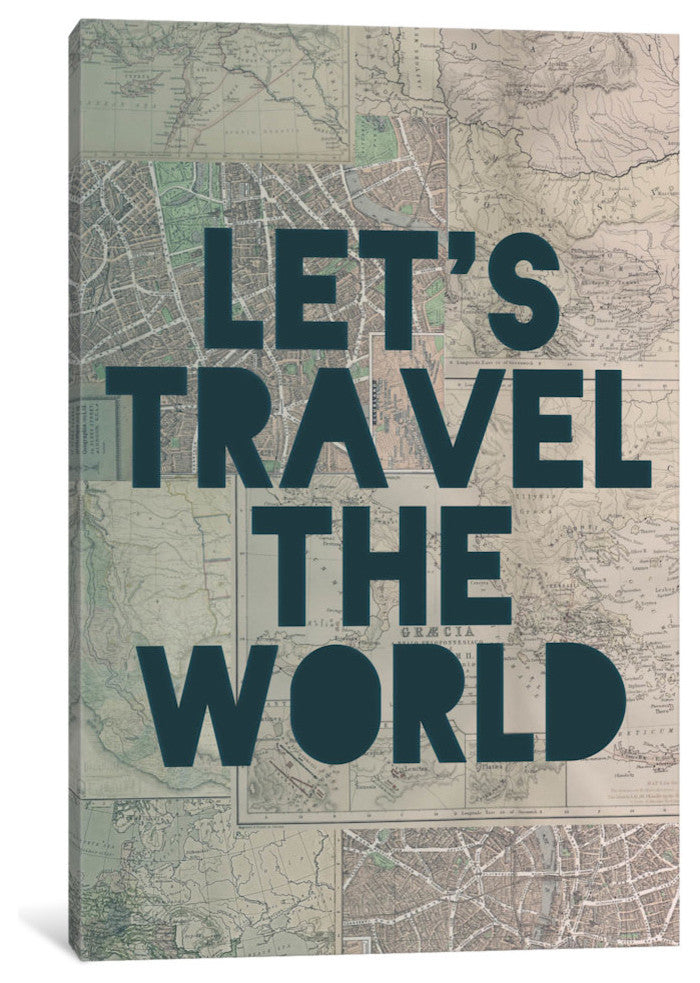 "Travel the World Gallery" by Leah Flores, 26x18x1.5"