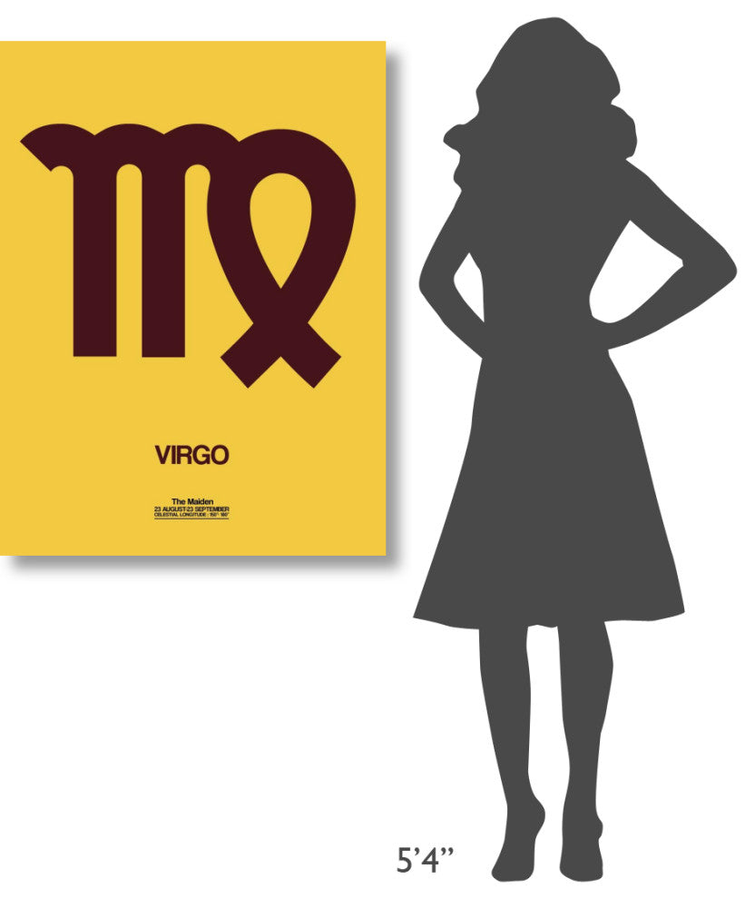 "Virgo Zodiac Sign Brown" Fine Art Print