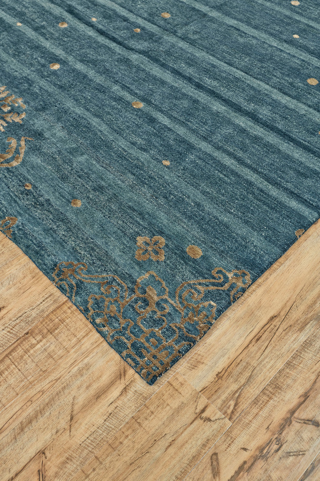 Weave & Wander Timeo Rug, Teal, 5'6"x8'6"