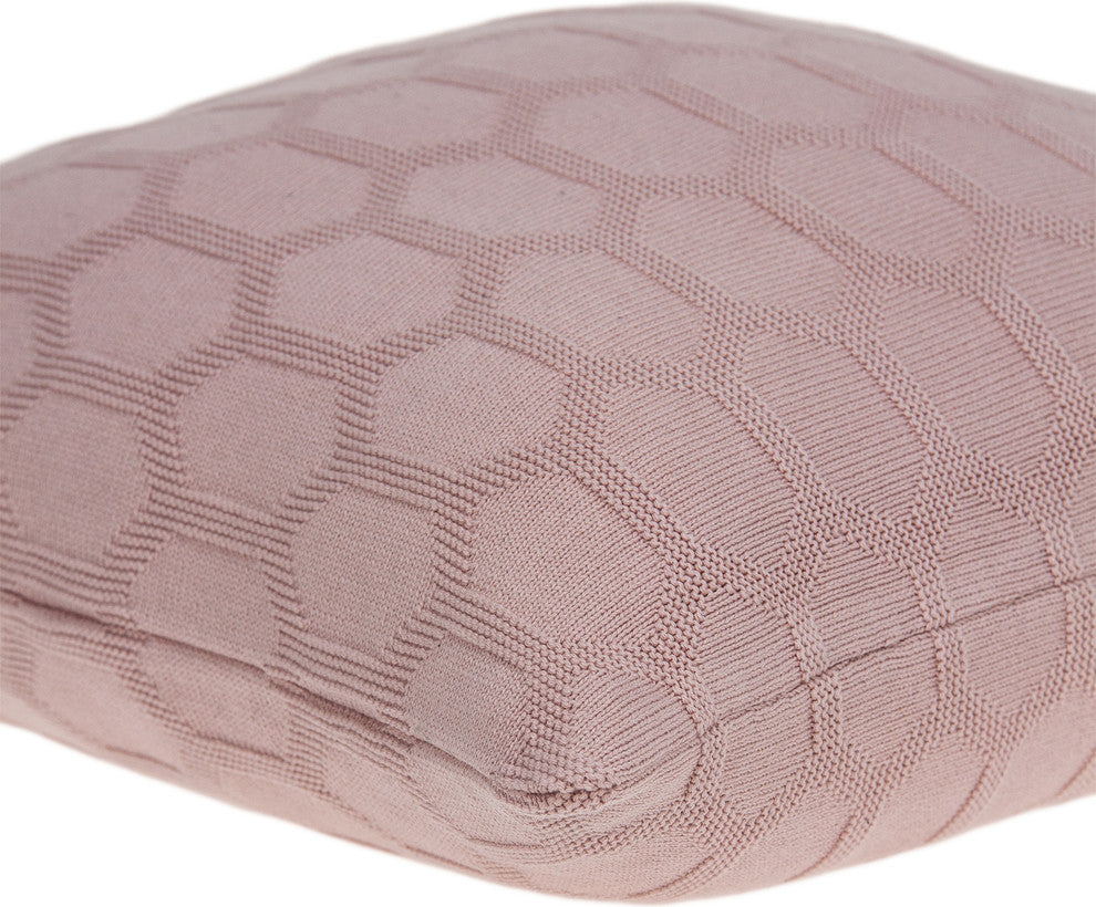 Parkland Collection Diani Transitional Pink Pillow Cover With Poly Insert