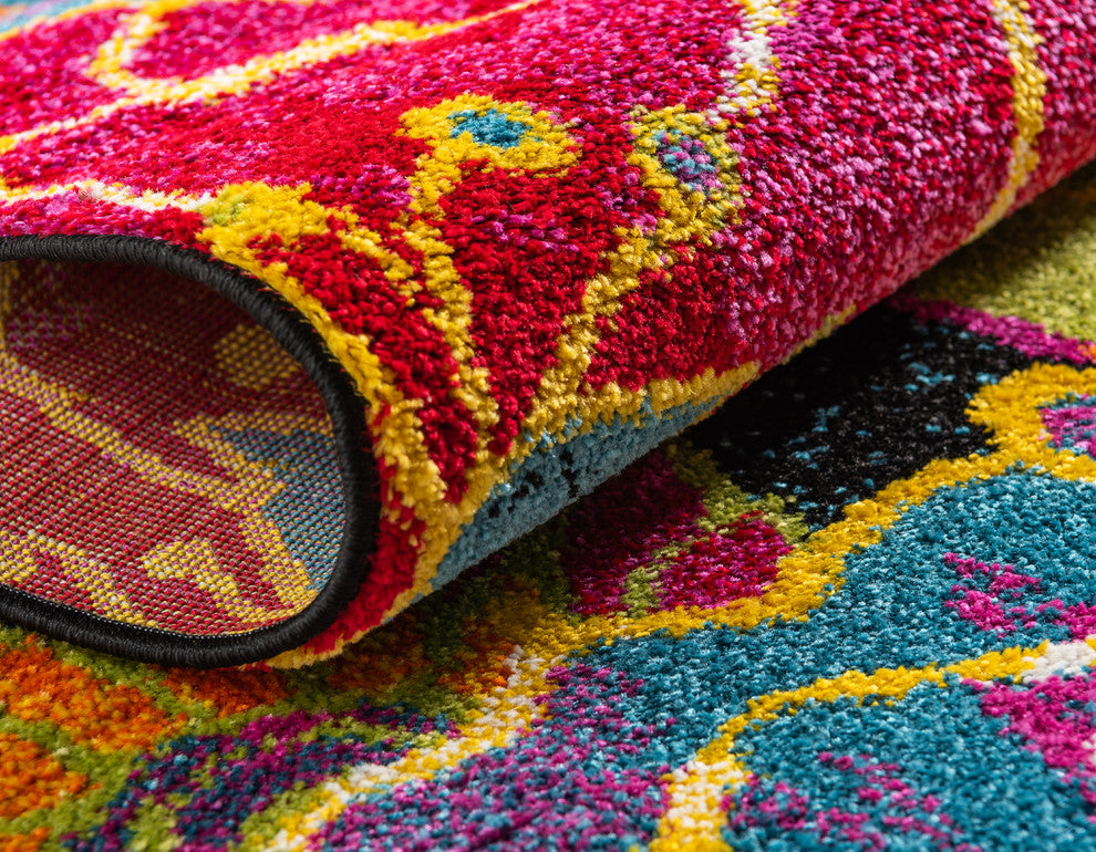 Unique Loom Black Lyon Kennedy 5' 0 x 8' 0 Area Rug