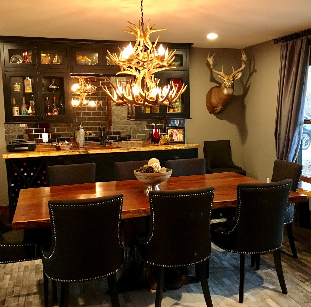 Reproduction Antler Whitetail Double-Tier Chandelier Light, RS-19