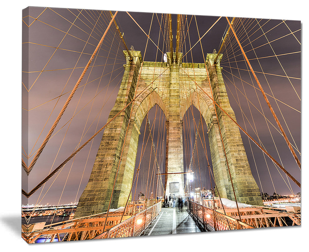 "Brooklyn Bridge Tower and Cabling" Canvas Print40"x30"