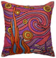 Pink Starry Night Pillow Cover Van Gogh Cushion Hand Embroidered 18x18