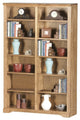 Eagle Furniture Oak Ridge, 84" Tall, Double Wide Bookcase, Medium Oak