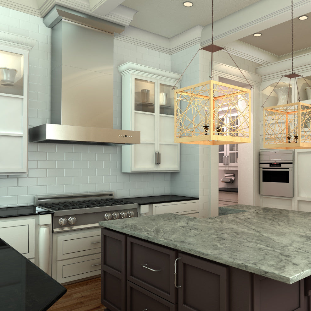 ZLINE 36 in. Outdoor Island Mount Range Hood, Stainless Steel, KECOMi-304-36