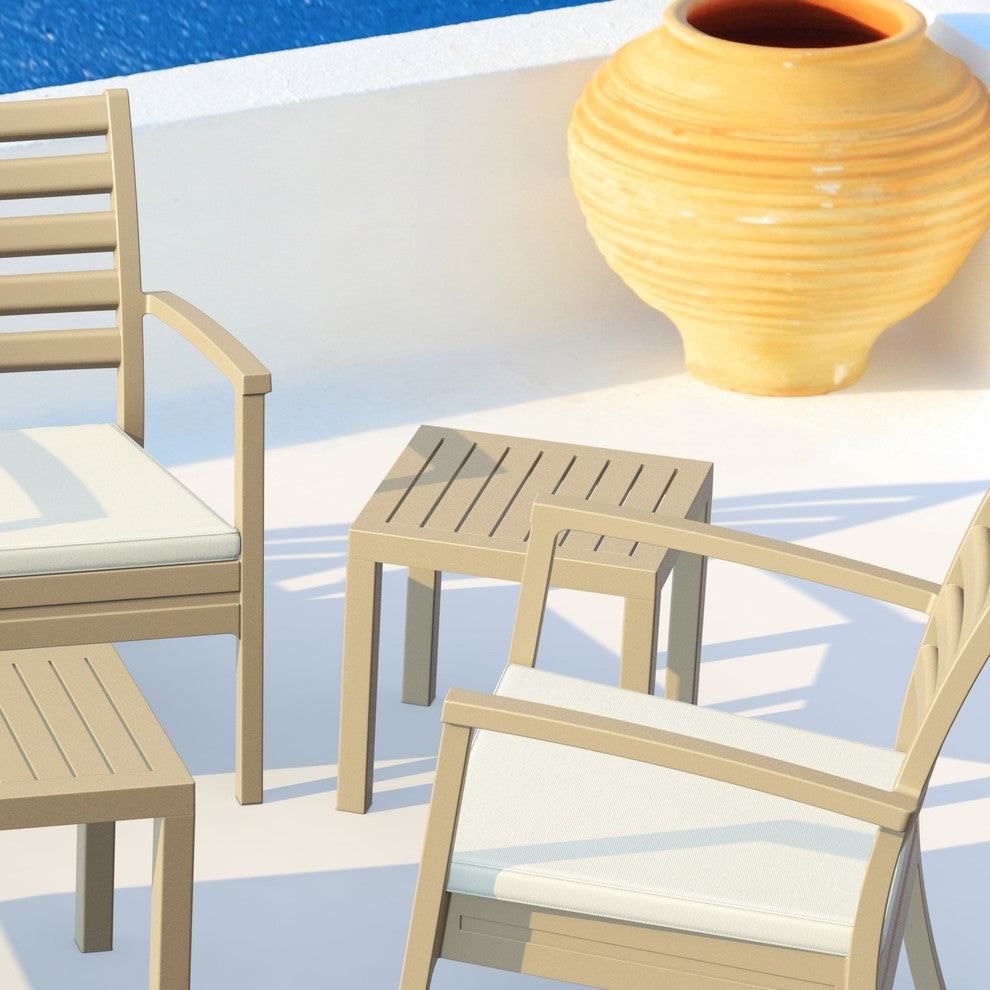 Compamia Ocean Outdoor Side Table, Taupe