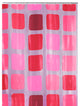 Square Pattern PEVA Shower Curtain, Sonny, Ruby Red