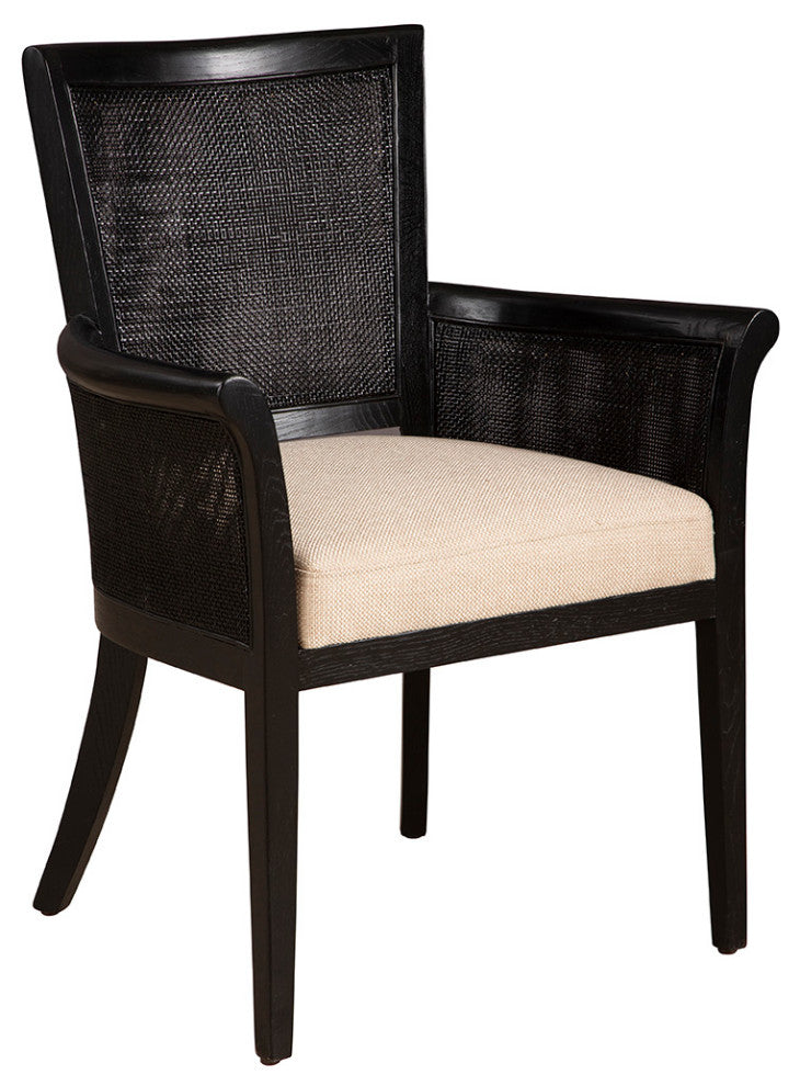 Gimble Upholstered Arm Chair, Black