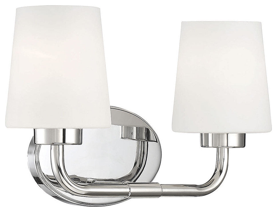 Capra, Polished Nickel, 2-Light Bath