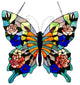 Chloe Lighting Tiffany-Glass Butterfly Window Panel