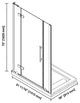 Tampa Alcove Frameless Pivot Hinge Shower Door Kit With Base Pan, Satin Nickel, 54x36"