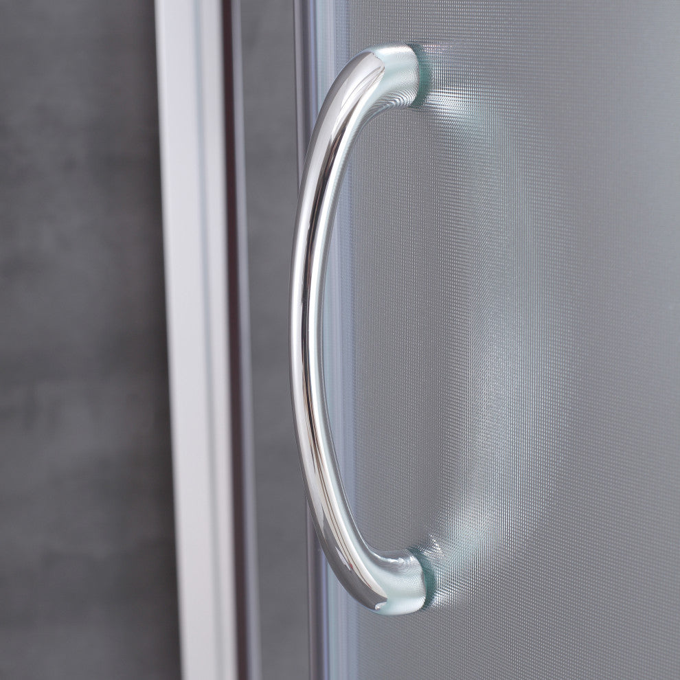 Ove Decors Breeze 32 Shower Kit, Frosted Walls and Base, Polished Chrome