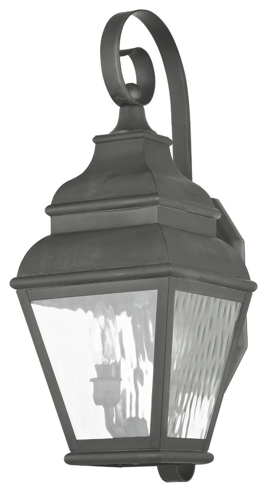 Exeter Outdoor Wall Lantern, Charcoal
