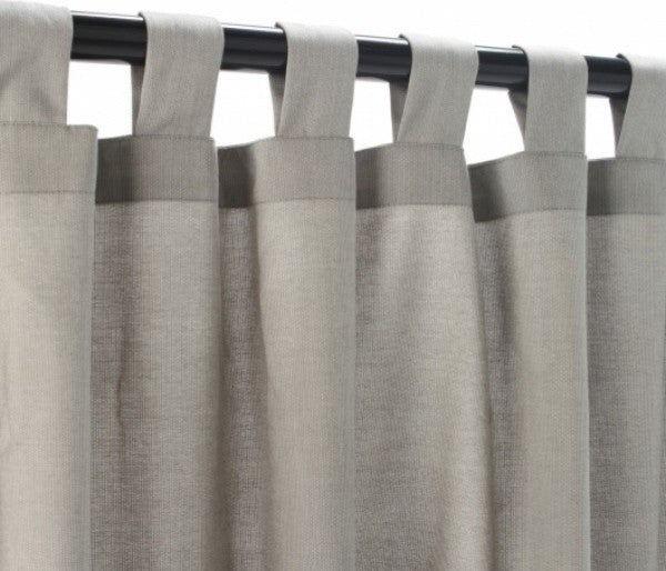 Spectrum Dove Sunbrella Outdoor Single-Panel Curtain With Tabs, 108"x50"