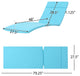 GDF Studio Albany Outdoor Chaise Lounge Cushion, Set of 2, Blue