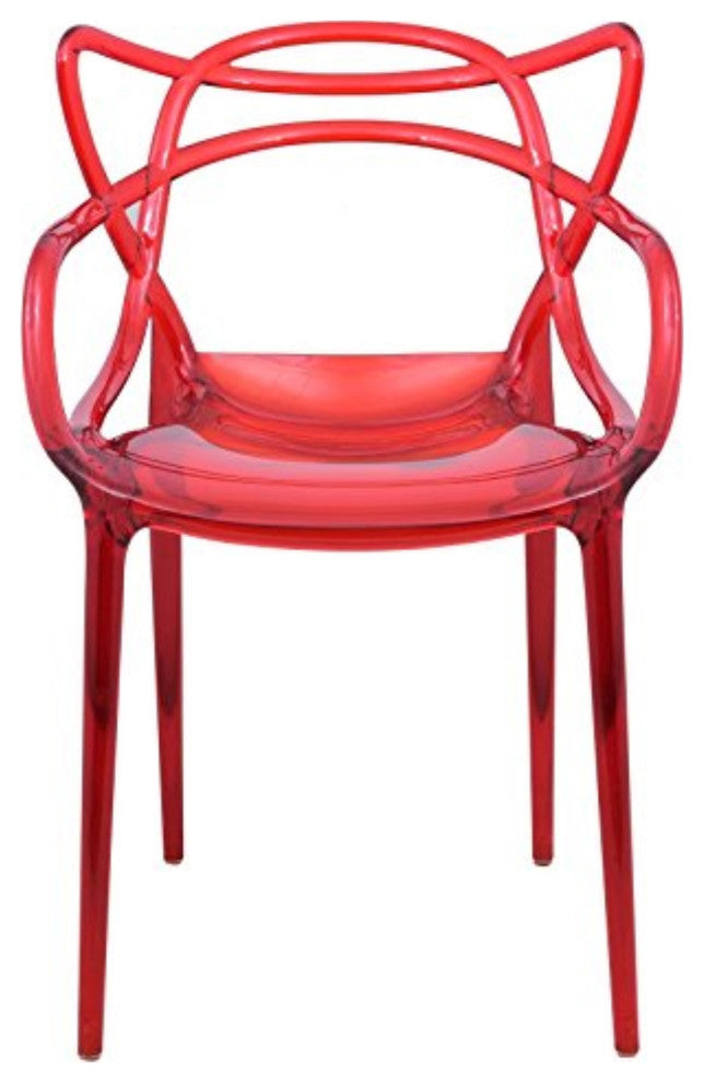 LeisureMod Milan Modern Wire Design Chair, Set of 4