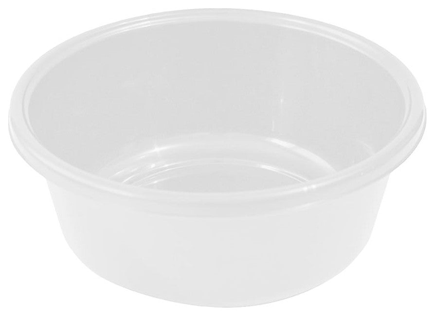 Round Plastic Wash Basin, Pearl White