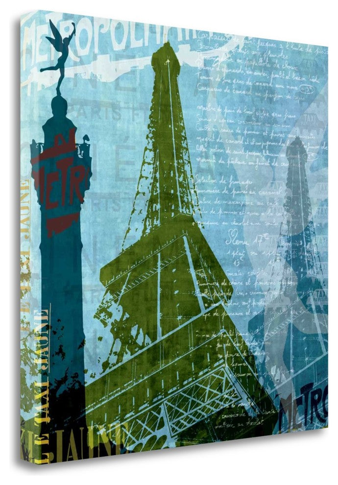 "Paris - French Blue" By Maura Allen, Giclee Print on Gallery Wrap Canvas