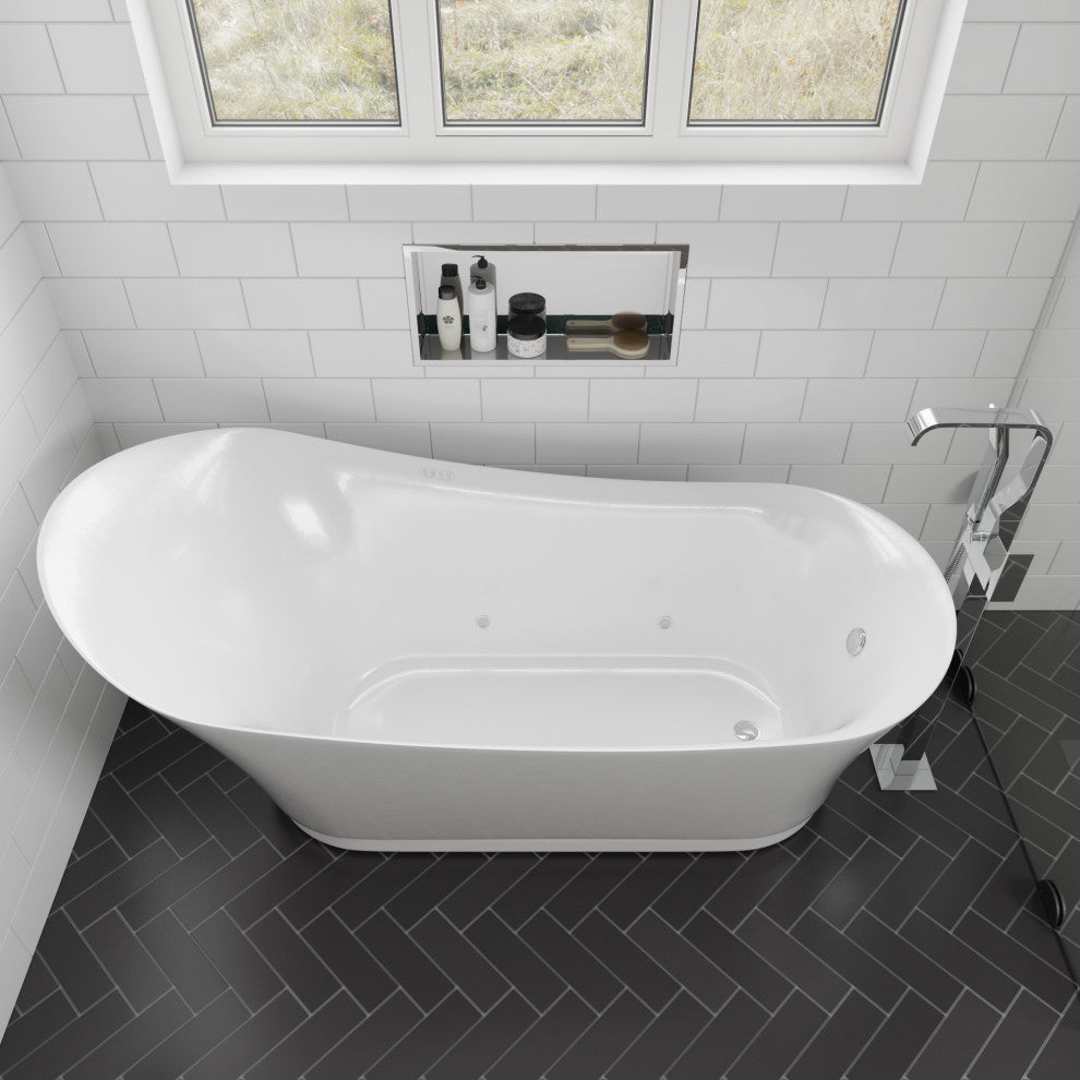 Alfi brand AB2180-PC Floor Mount Tub Filler w/ Shower Head Polished Chrome
