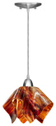 Small Jezebel Signature Flame Pendant, Begonia, Nickel Base