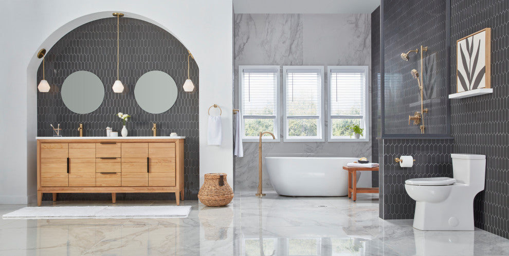 Parma Double-Post Toilet Paper Holder, Brushed Bronze