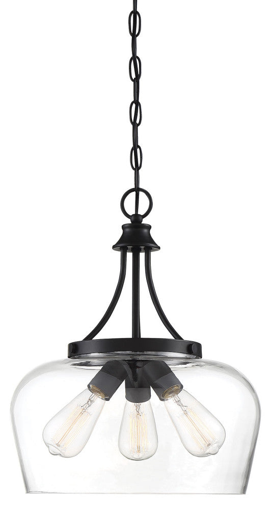 Octave 3-Light Pendant, Black