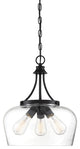 Octave 3-Light Pendant, Black
