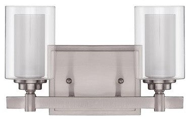 Celeste 2-Light Vanity, Brushed Polished Nickel