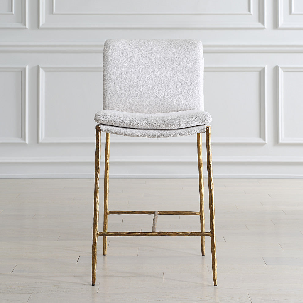 Uttermost Ascend White Counter Stool