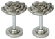 Urbanest Rose Designer Decor Drapery Holdback, Set of 2, English Pewter