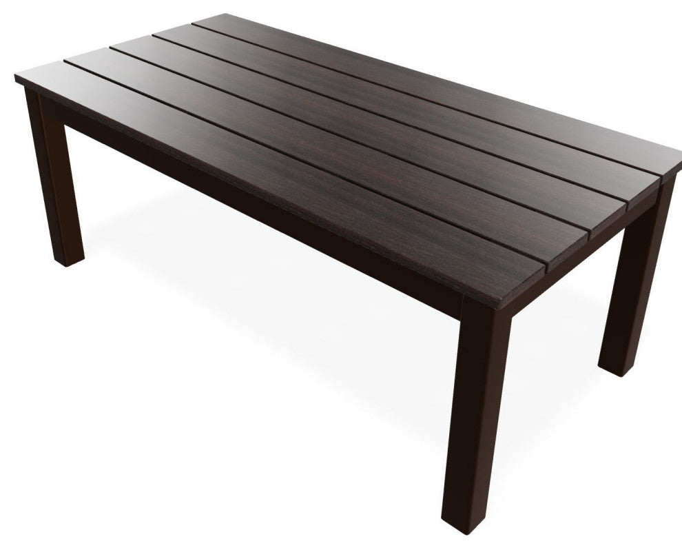 24" x 48" Rectangular Rustic Outdoor Coffee Table, Kona