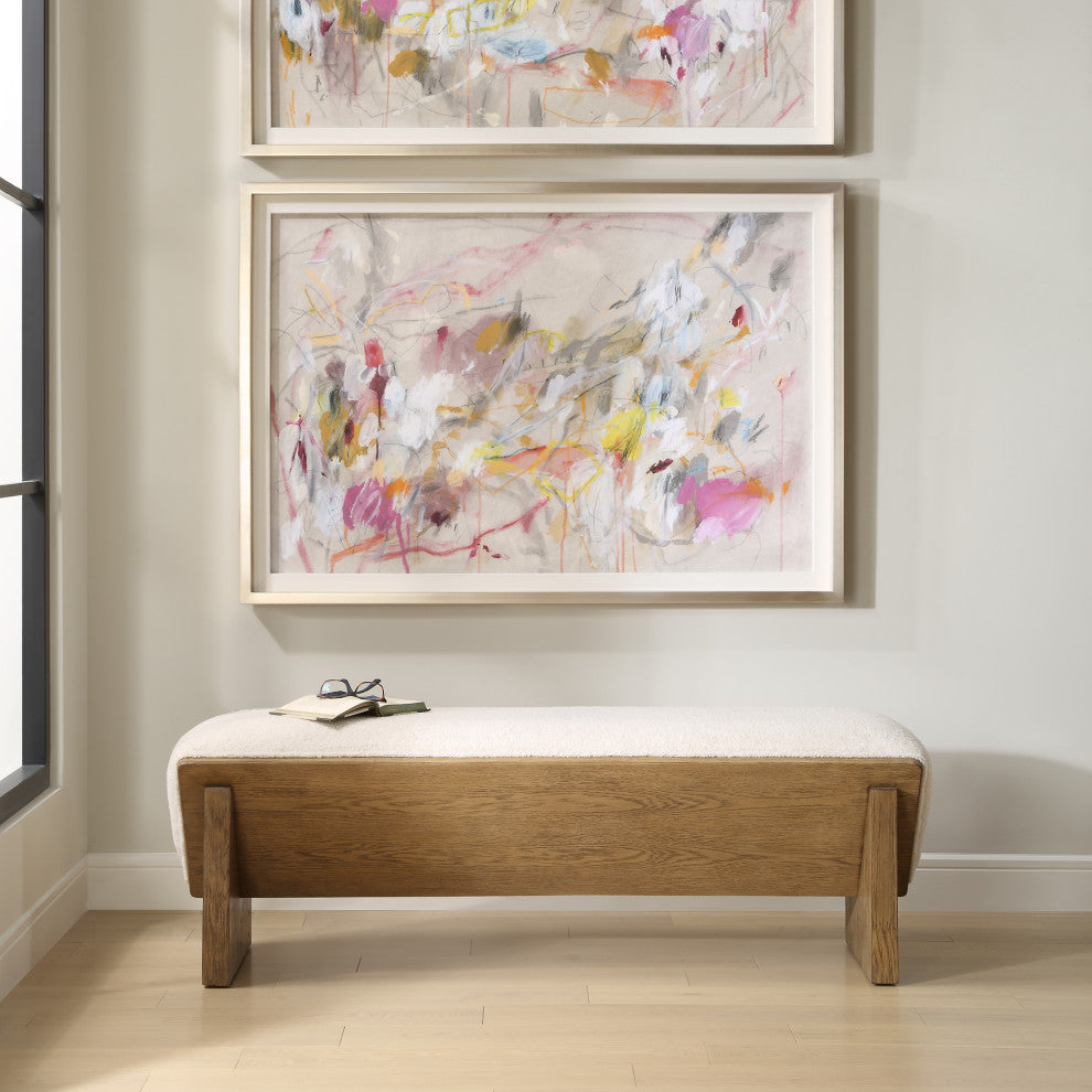 Uttermost - 23806 - Bench - Wedged - Soft Ivory