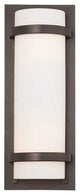 2-Light Wall Sconce, Smoked Iron With Etched White Glass Glass