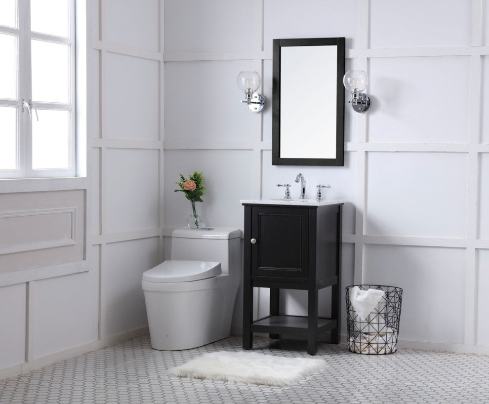Matilda 19" Single Bathroom Vanity Set, Black